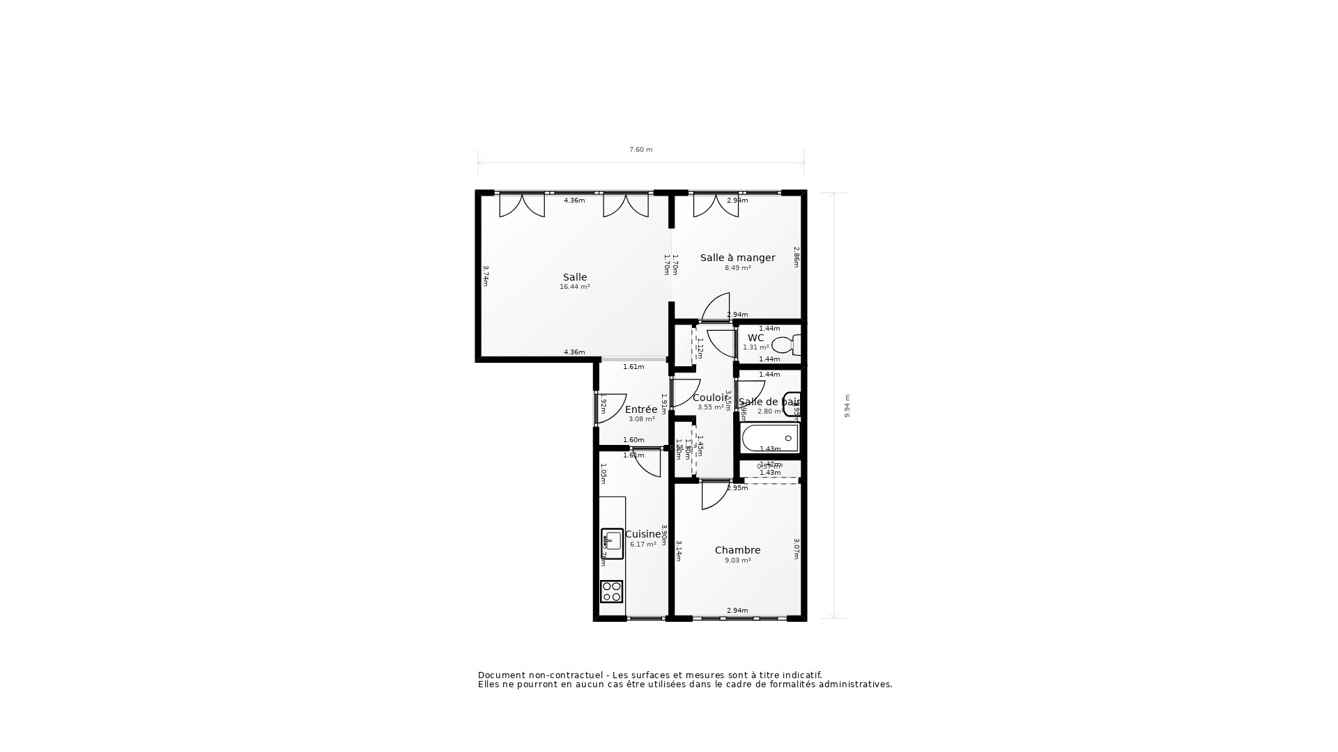 Vente Appartement ACHERES - 3 pièces - 59 m² - (78260)