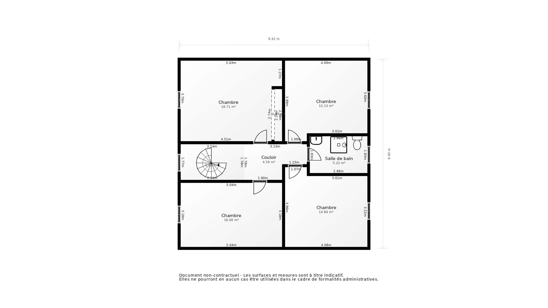 Vente Appartement MONTLUCON - 8 pièces - 149 m² - (03100)