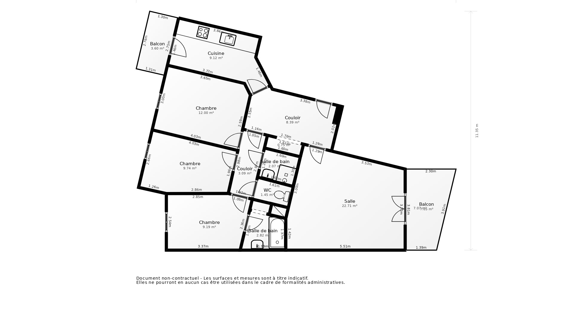 Vente Appartement BRON - 4 pièces - 90 m² - (69500)