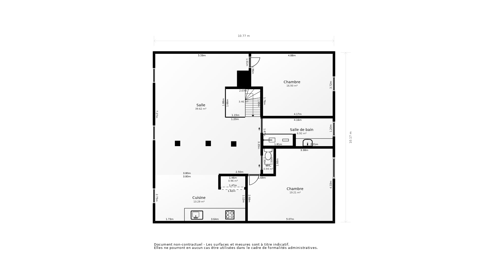 Vente Appartement TOULOUSE - 3 pièces - 57 m² - (31500)