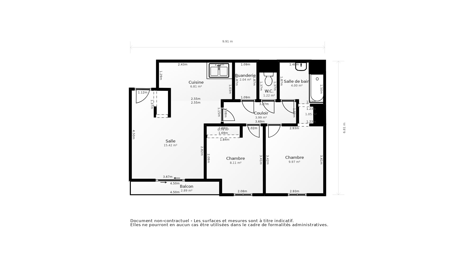 Vente Appartement LYON 03 - 3 pièces - 62 m² - (69003)