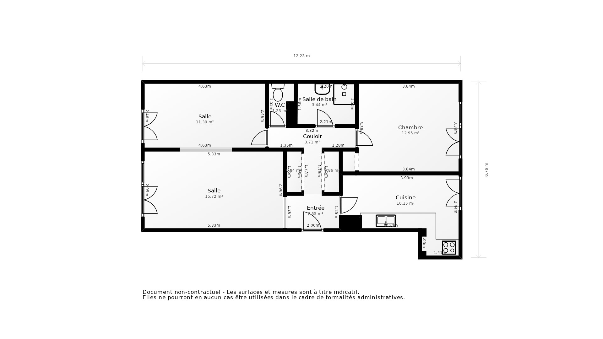 Vente Appartement L ISLE ADAM - 3 pièces - 66 m² - (95290)