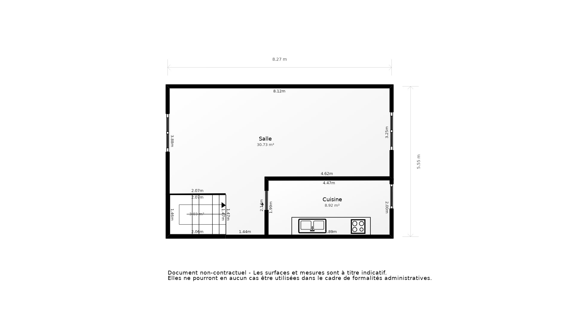 Vente Appartement BOIS D ARCY - 3 pièces - 63 m² - (78390)