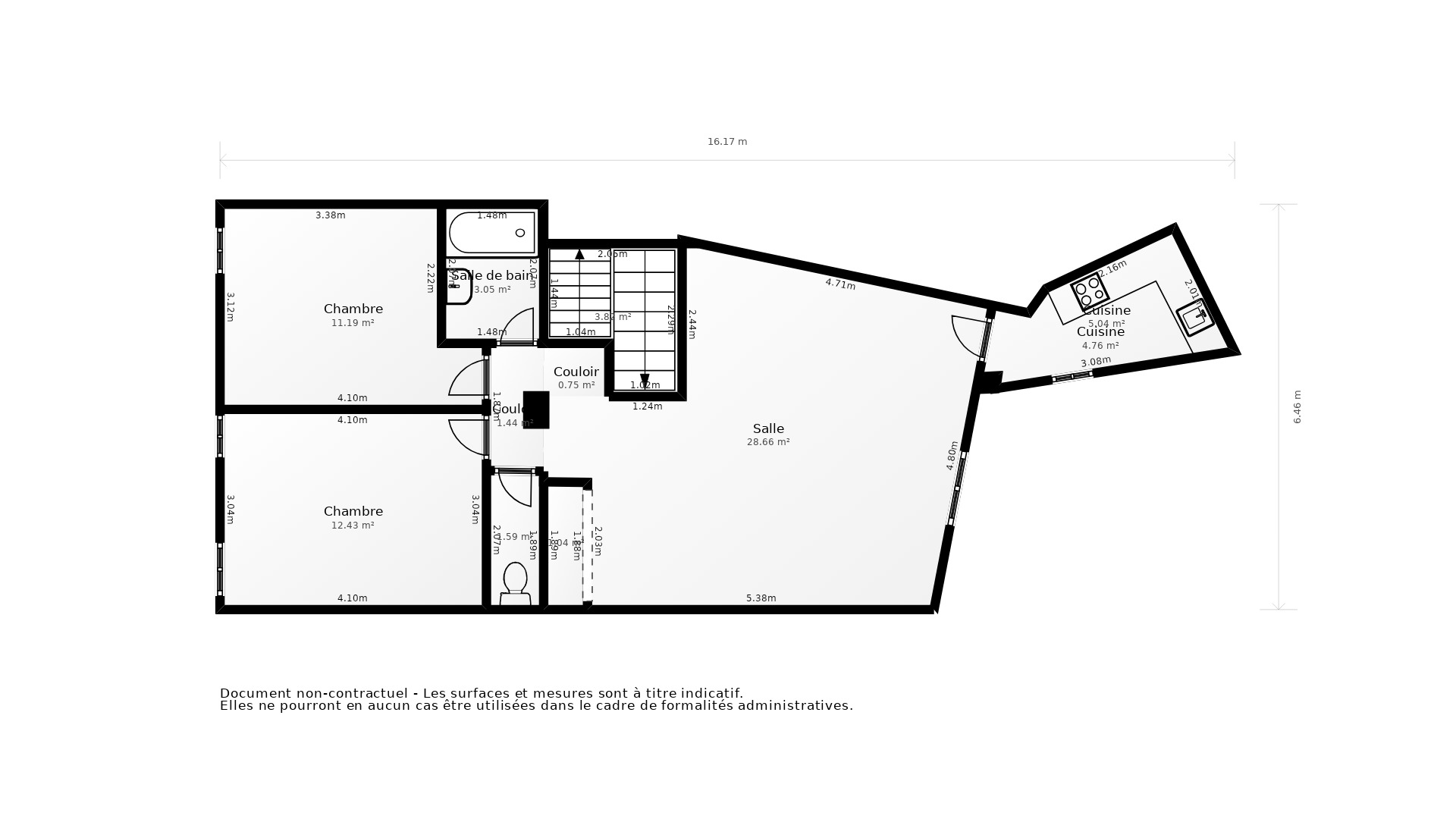 Vente Appartement SAINTES - 3 pièces - 75 m² - (17100)
