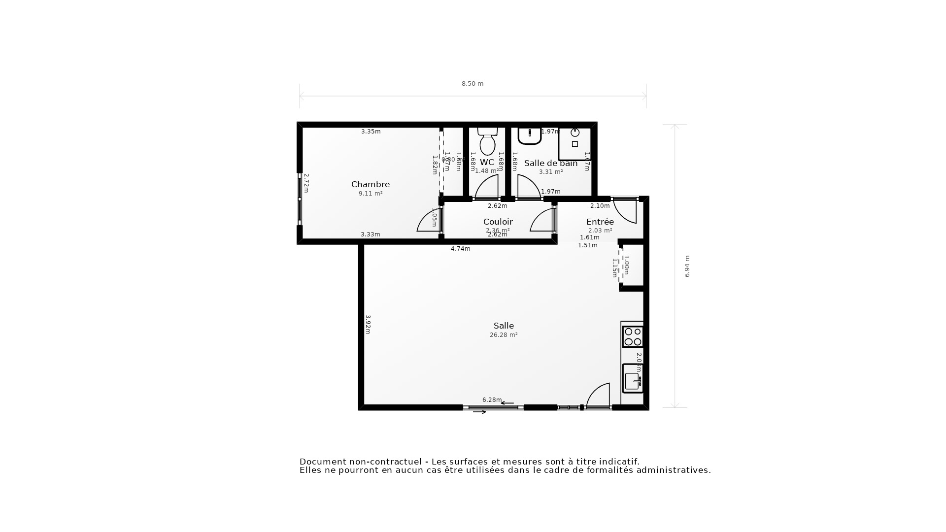Vente Appartement BAYONNE - 2 pièces - 48 m² - (64100)
