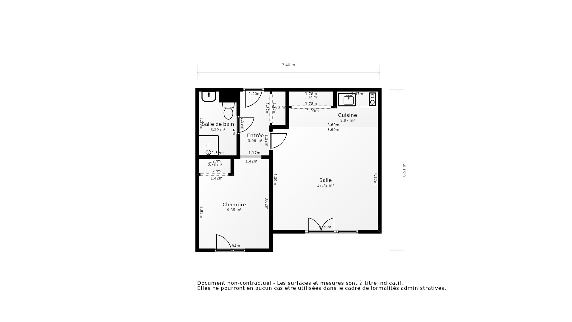 Vente Appartement BRUGES - 2 pièces - 55 m² - (33520)