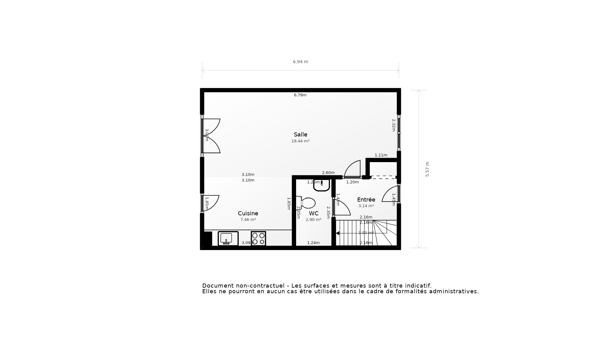 Vente Maison GRATENTOUR - 3 pièces - 71 m² - (31150)