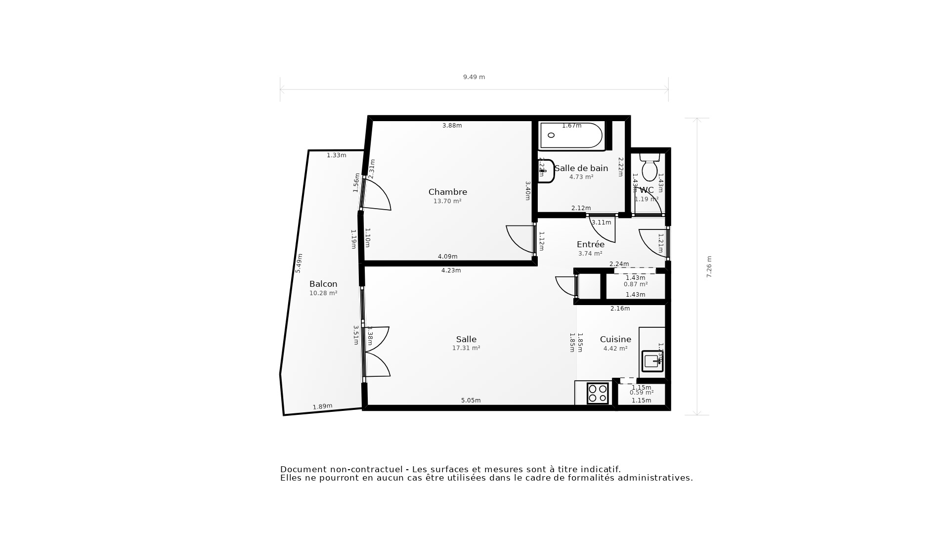 Vente Appartement ST PRIEST - 2 pièces - 42 m² - (69800)