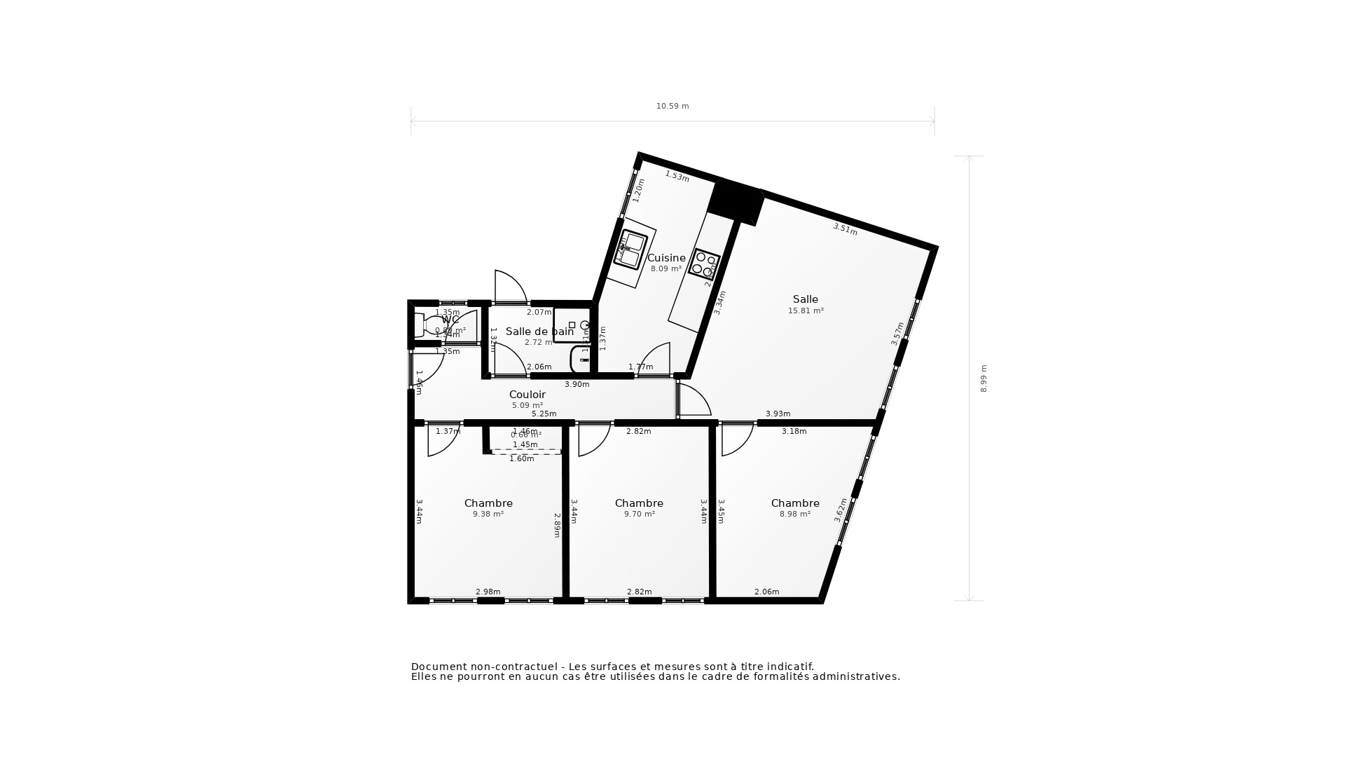 Vente Appartement TOULOUSE - 4 pièces - 64 m² - (31000)