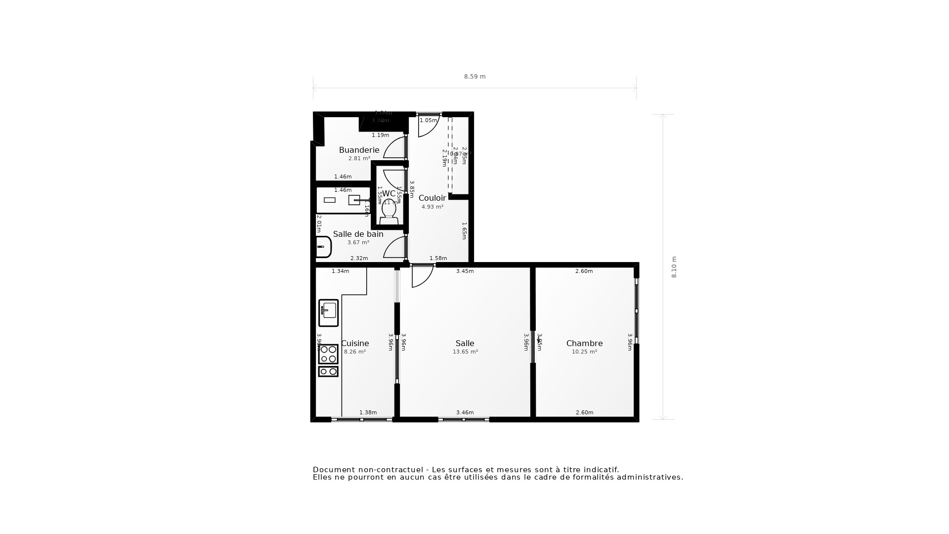 Vente Appartement LE BOUSCAT - 2 pièces - 51 m² - (33110)