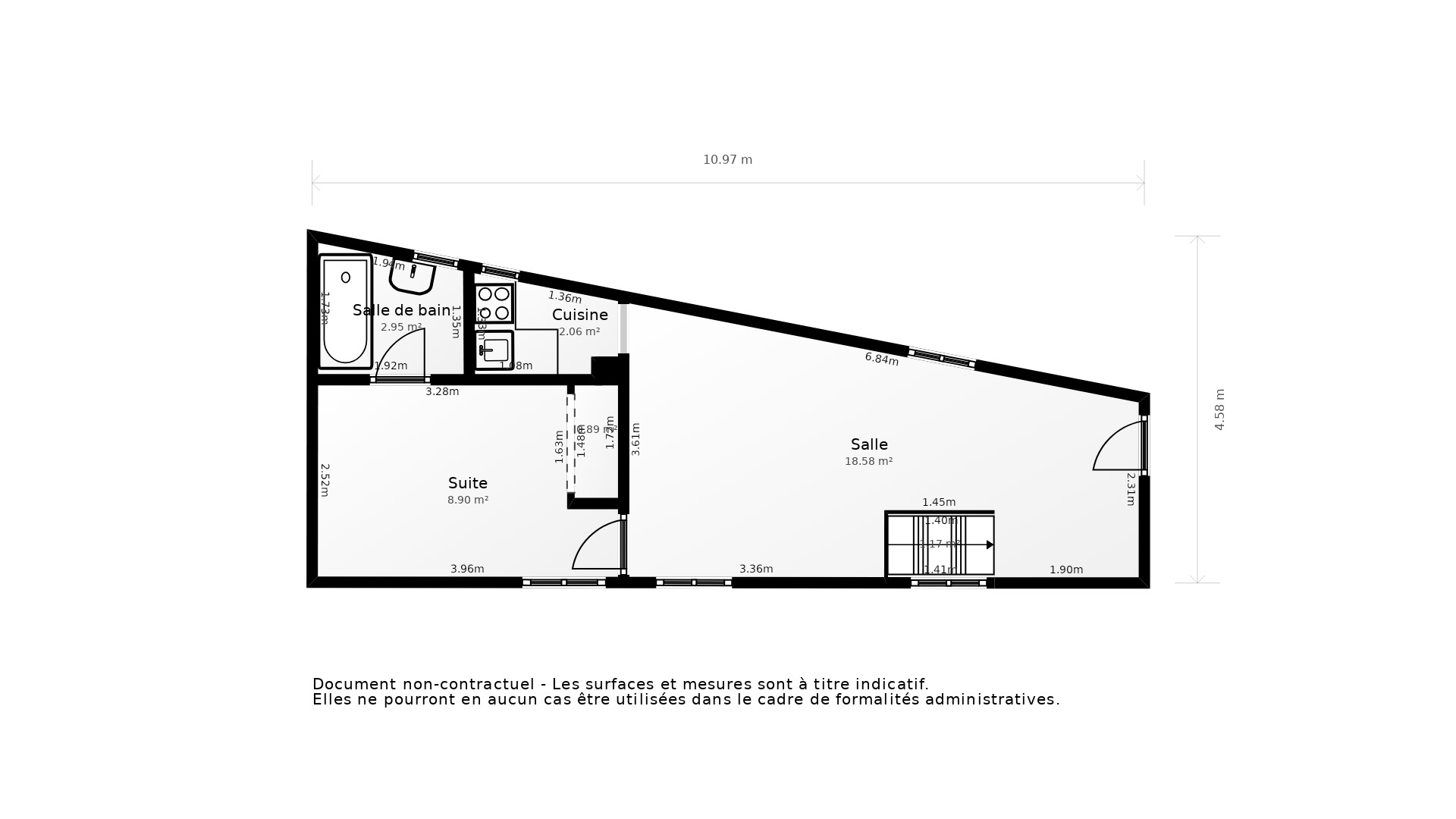 Vente Appartement BORDEAUX - 3 pièces - 53 m² - (33000)