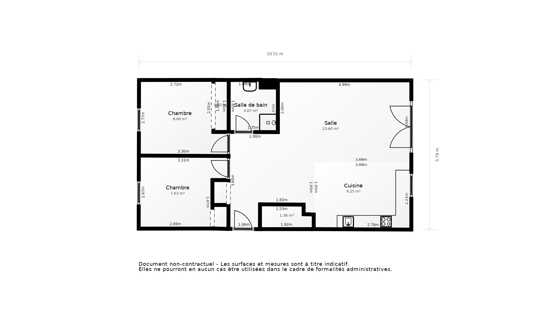 Vente Appartement QUIMPER - 3 pièces - 64 m² - (29000)