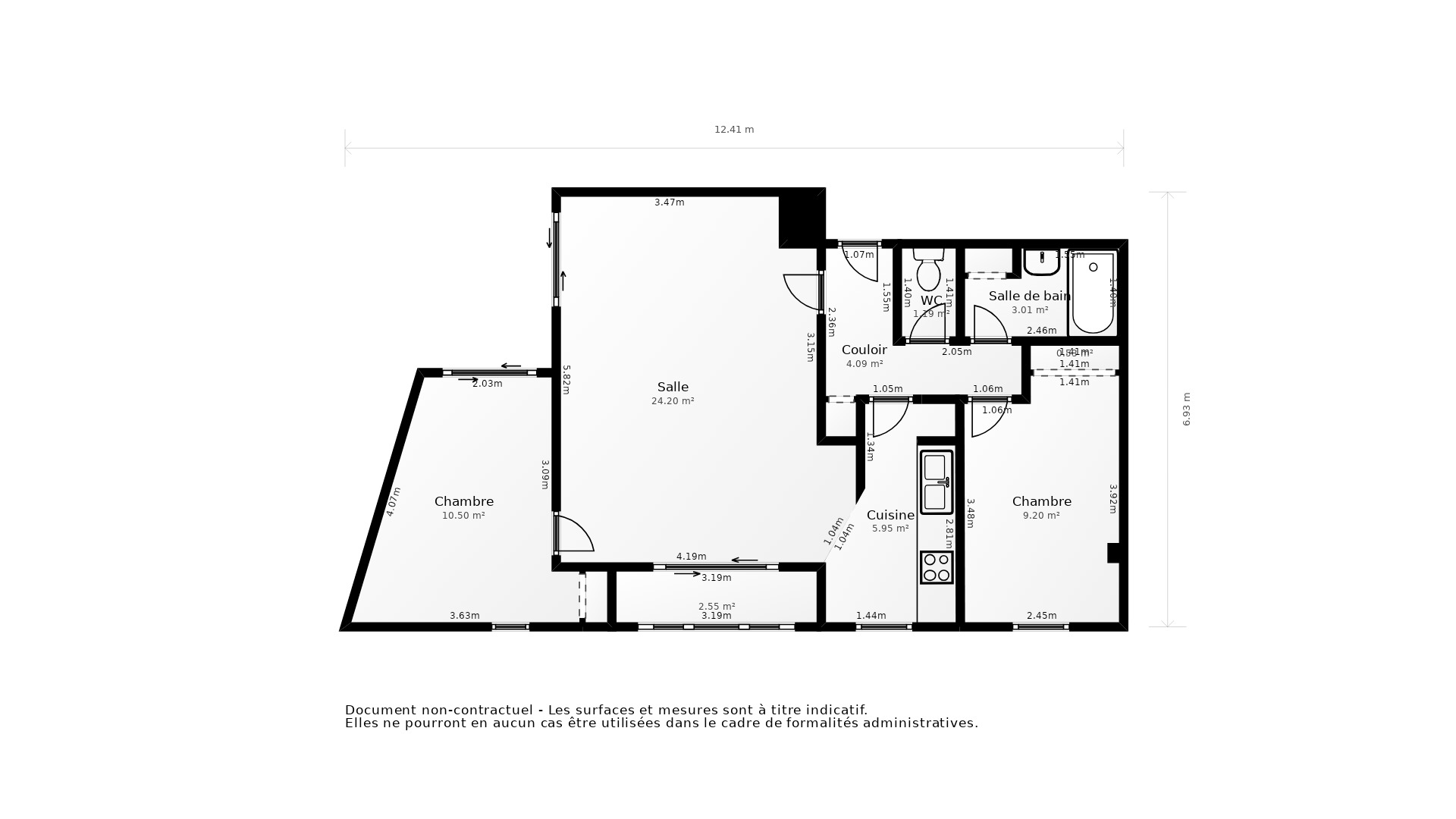 Vente Appartement BORDEAUX - 3 pièces - 69 m² - (33200)