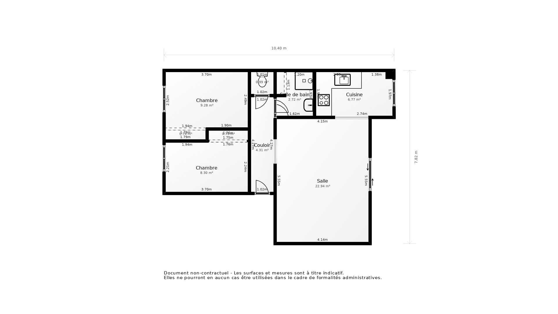 Vente Appartement VILLEURBANNE - 3 pièces - 65 m² - (69100)