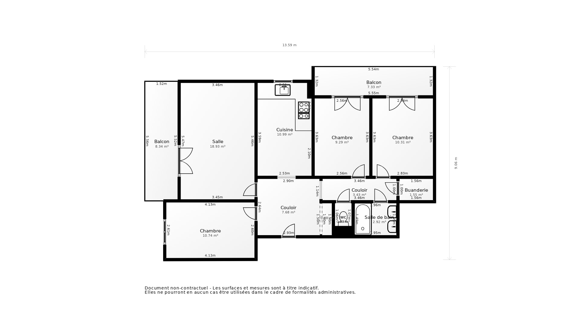 Vente Appartement OULLINS - 4 pièces - 78 m² - (69600)