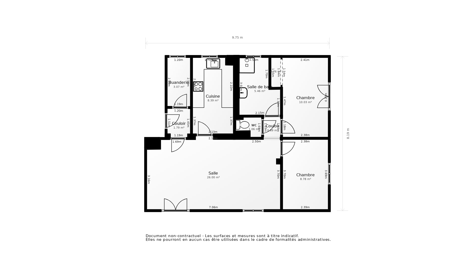 Vente Appartement ST AVERTIN - 3 pièces - 72 m² - (37550)