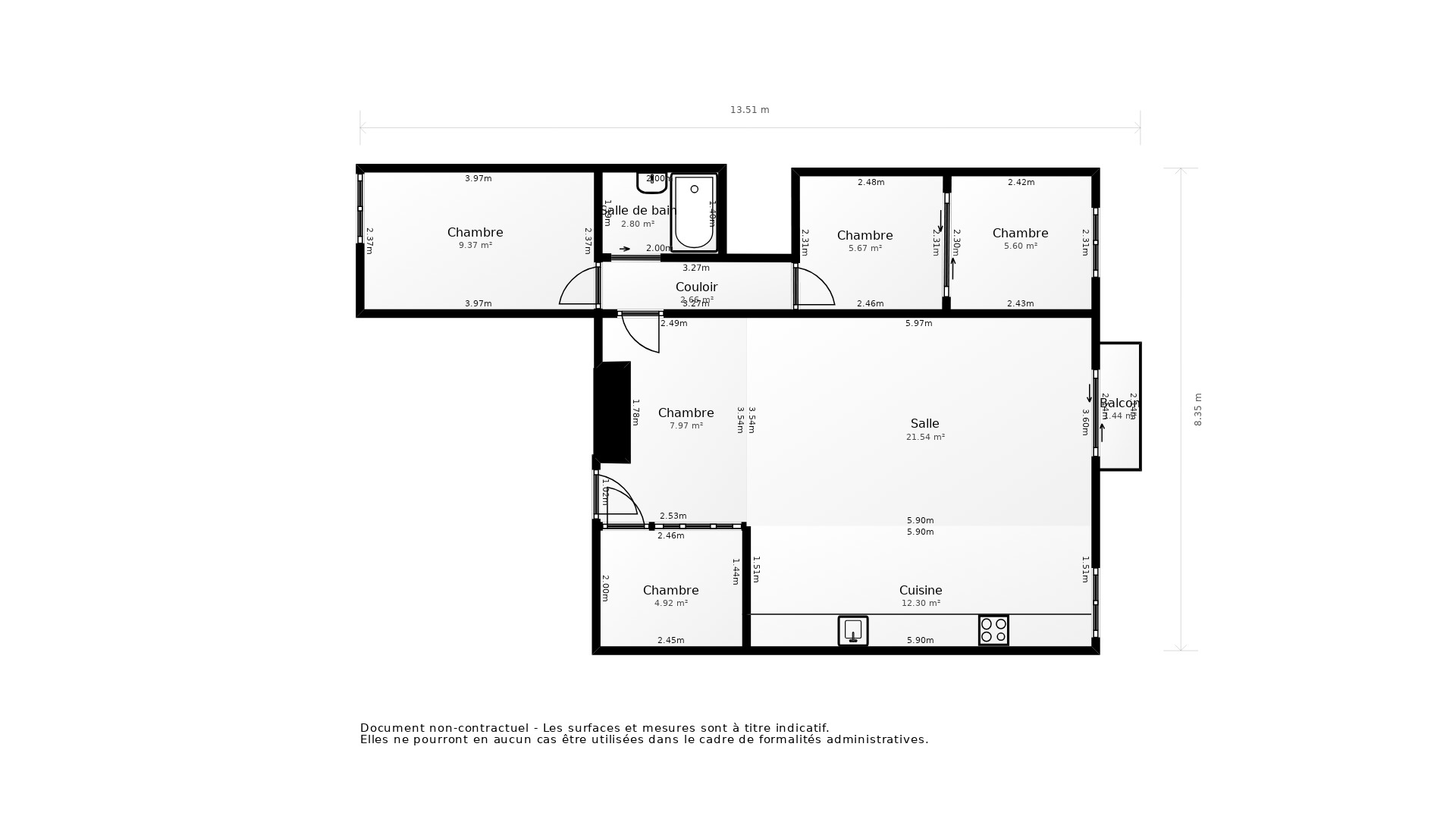 Vente Appartement CLICHY - 3 pièces - 78 m² - (92110)
