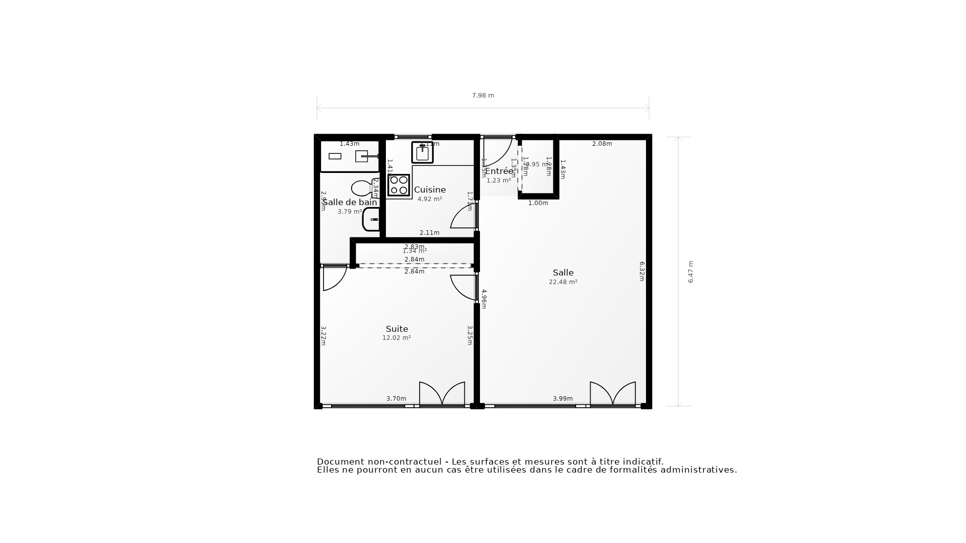 Vente Appartement BORDEAUX - 2 pièces - 53 m² - (33800)