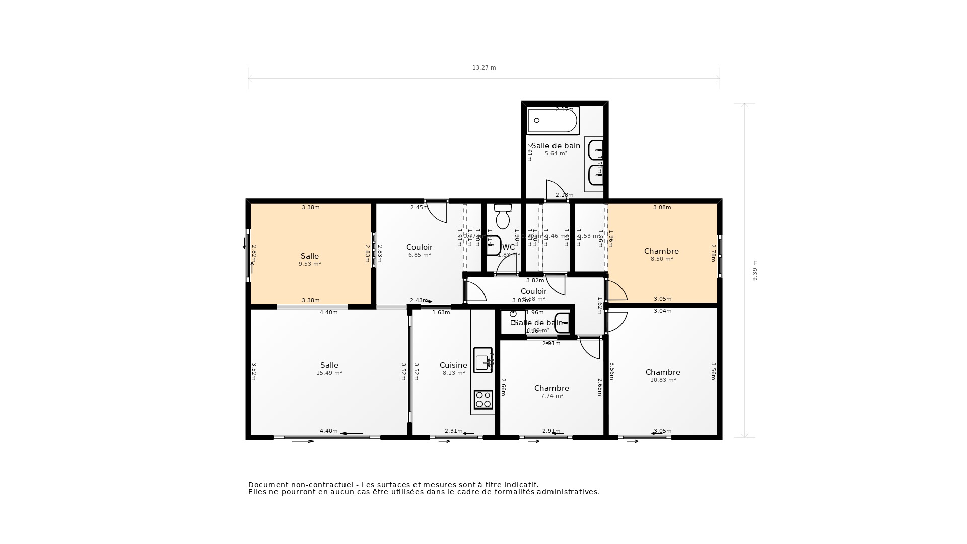 Vente Appartement BORDEAUX - 5 pièces - 96 m² - (33200)