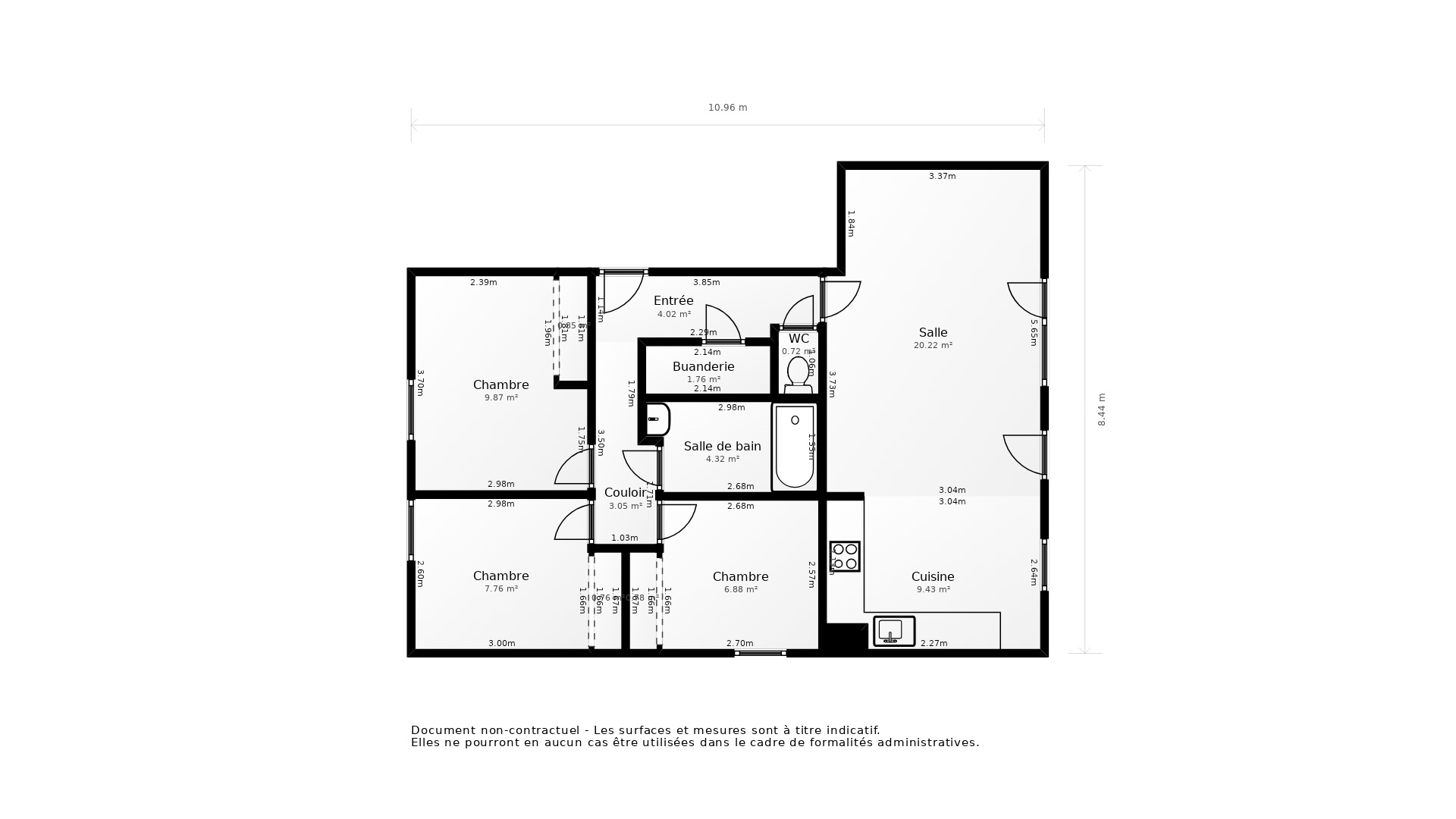 Vente Appartement BLAGNAC - 4 pièces - 79 m² - (31700)