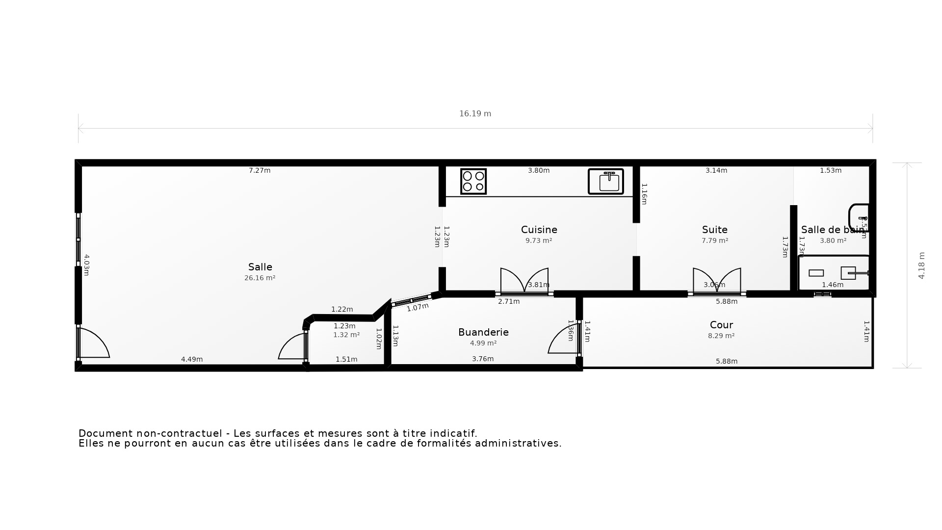 Vente Maison ROCHEFORT - 2 pièces - 58 m² - (17300)