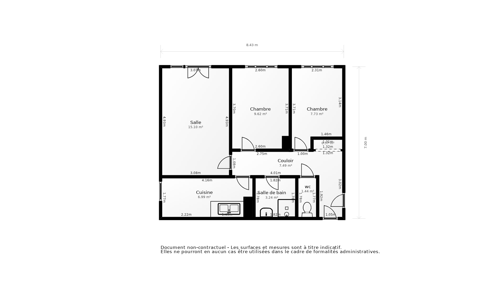 Vente Appartement SATHONAY CAMP - 3 pièces - 60 m² - (69580)