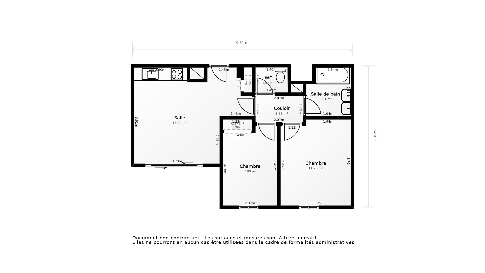 Vente Appartement TOULOUSE - 3 pièces - 50,1 m² - (31300)