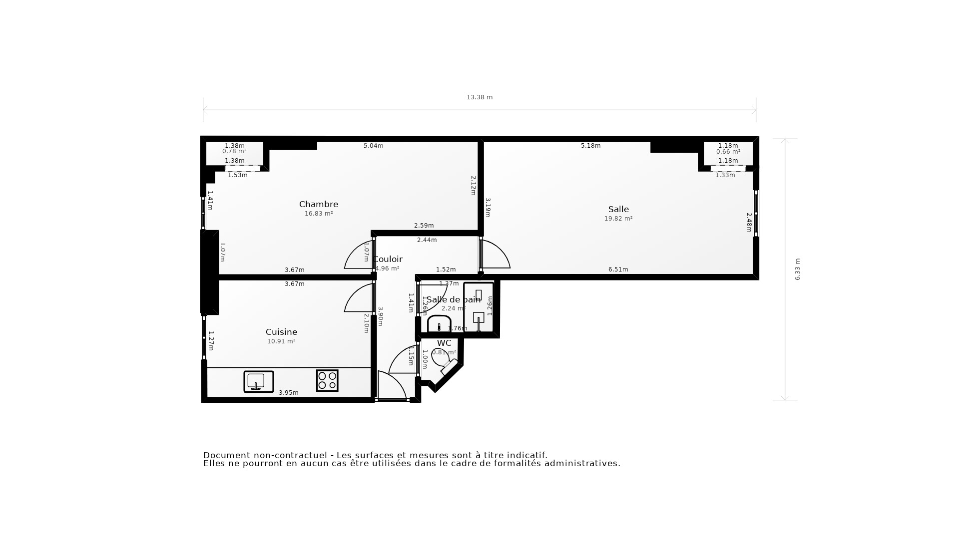 Vente Appartement LYON 07 - 2 pièces - 56 m² - (69007)