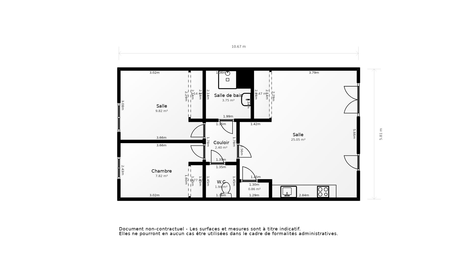 Vente Appartement TOULOUSE - 3 pièces - 58 m² - (31200)