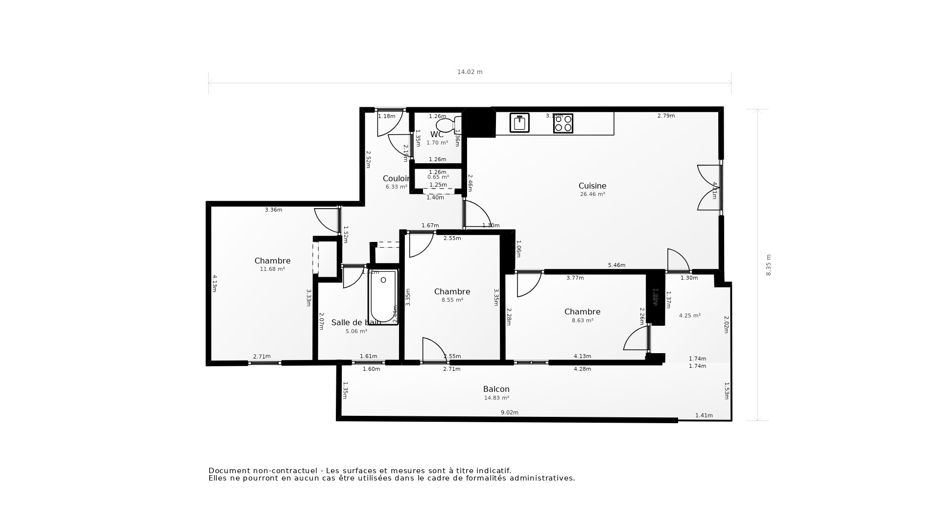Vente Appartement BRON - 4 pièces - 75,5 m² - (69500)