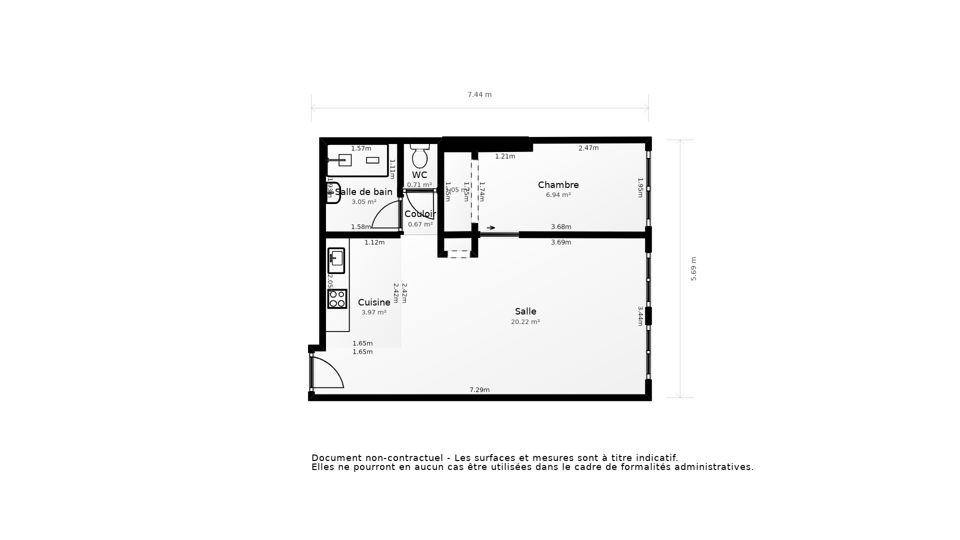Vente Appartement LYON 02 - 2 pièces - 39 m² - (69002)