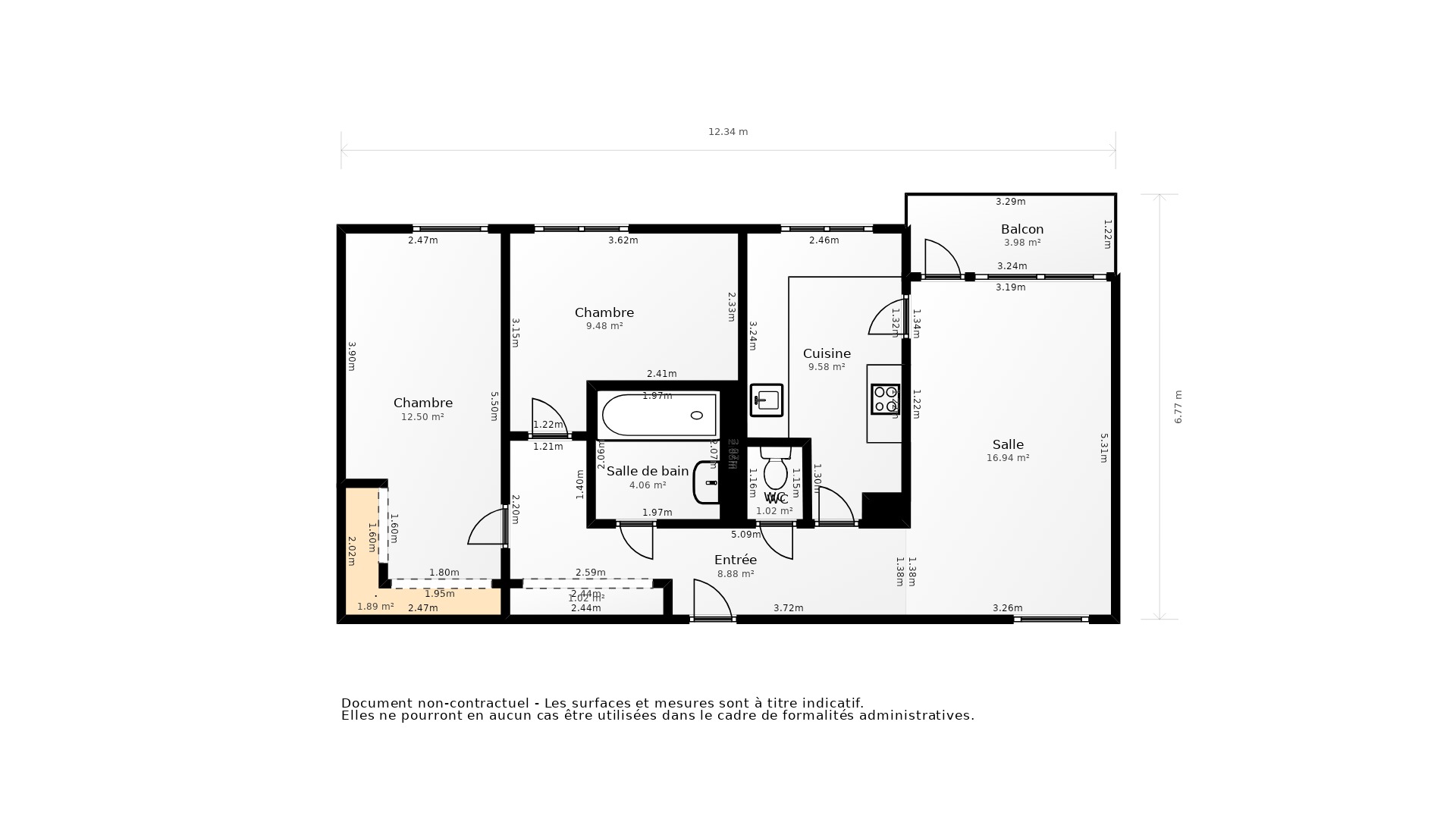 Vente Appartement OULLINS - 3 pièces - 69 m² - (69600)