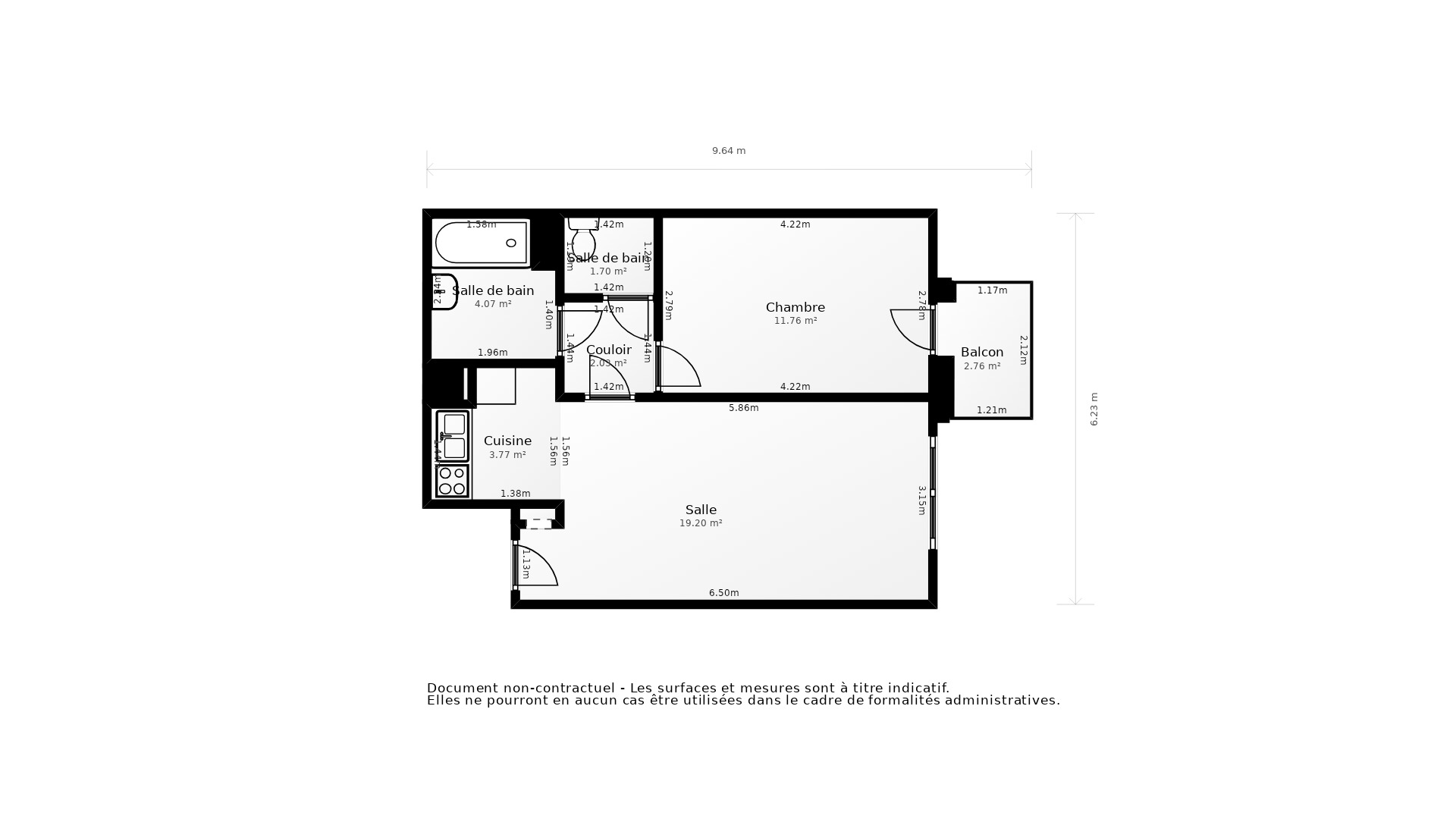 Vente Appartement VILLEURBANNE - 2 pièces - 43 m² - (69100)