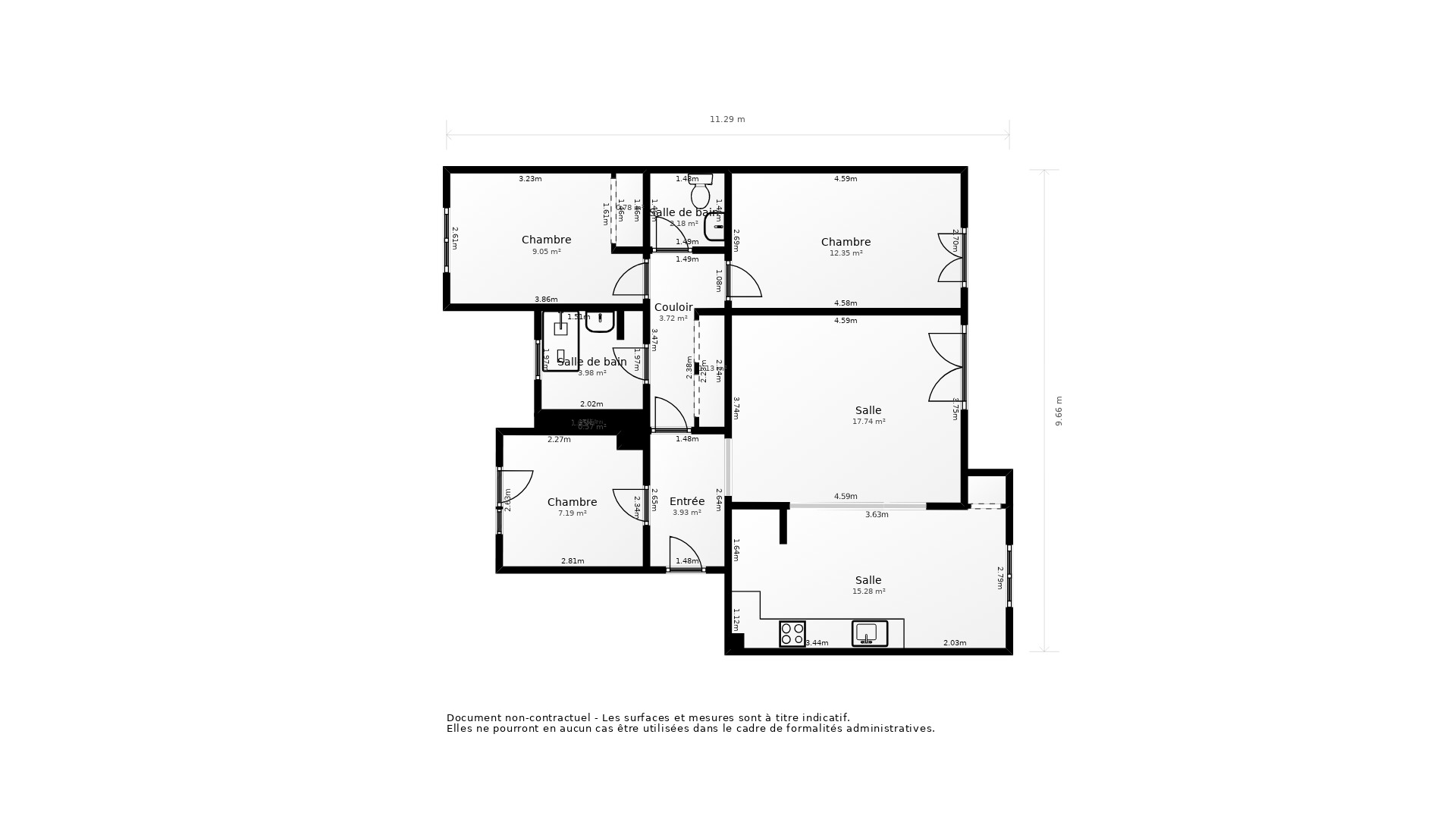 Vente Appartement BORDEAUX - 5 pièces - 83 m² - (33200)