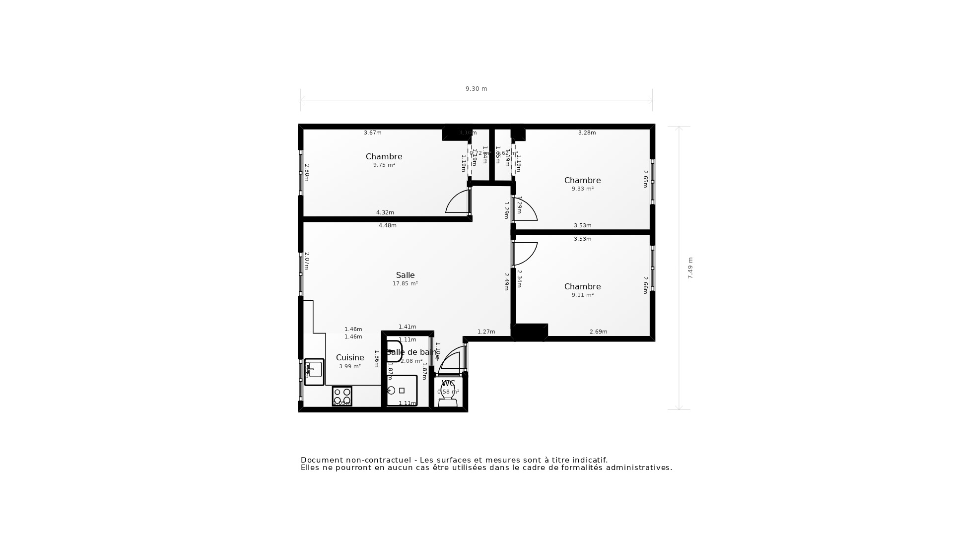 Vente Appartement BREST - 4 pièces - 57 m² - (29200)