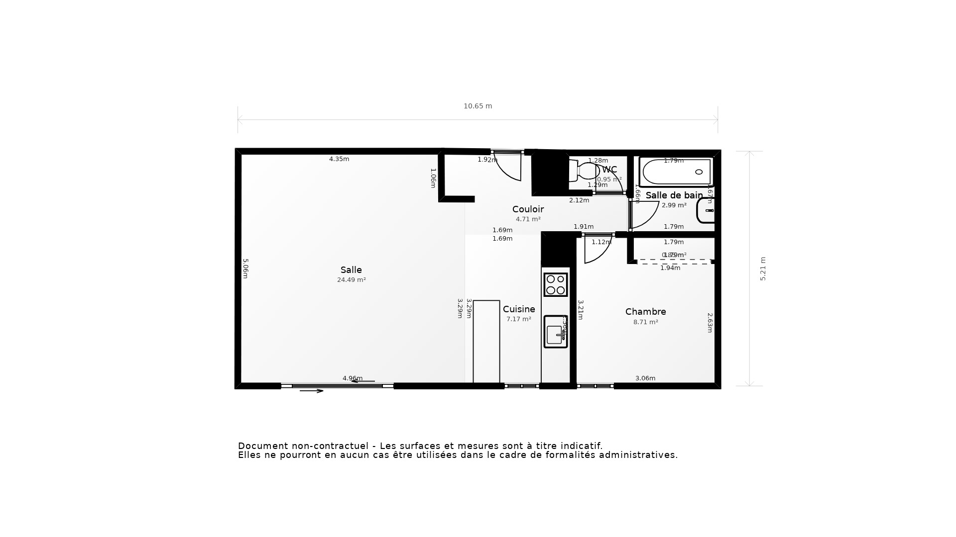 Vente Appartement TOULOUSE - 2 pièces - 53 m² - (31400)