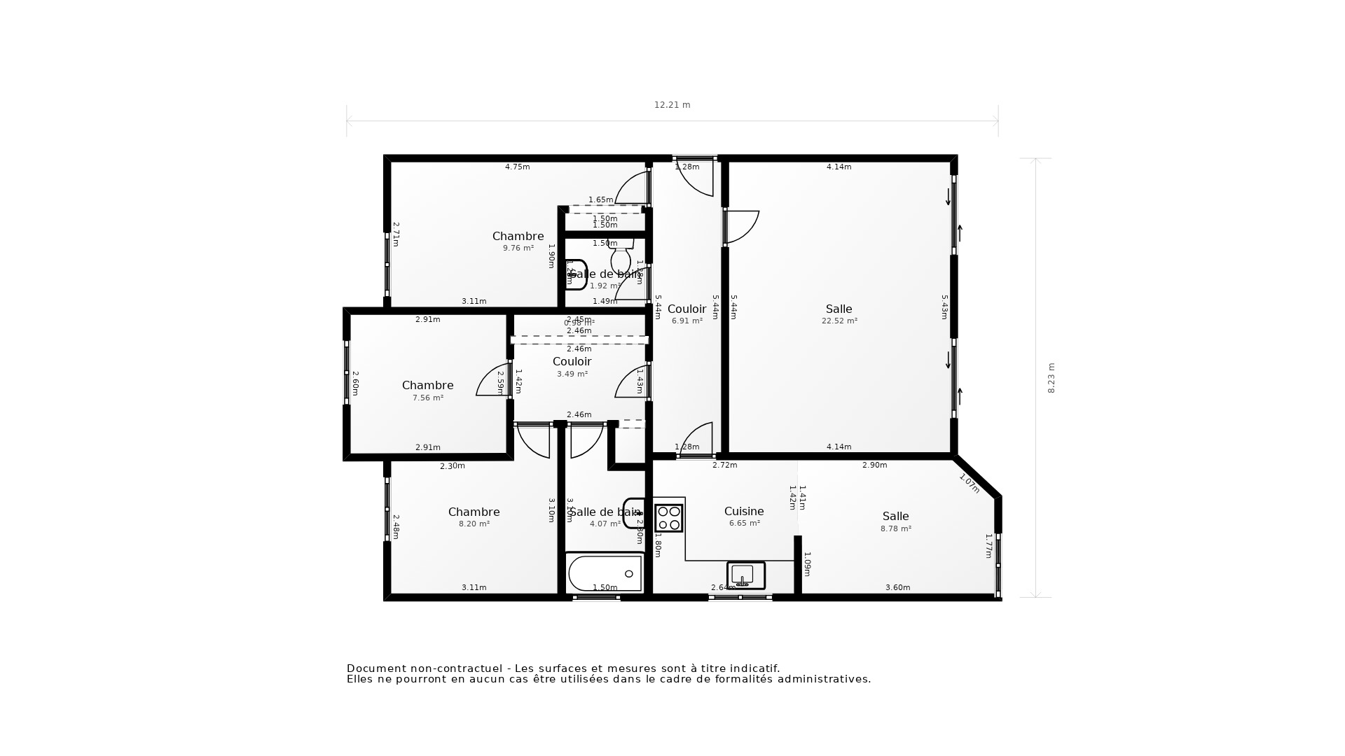Vente Appartement CERGY - 5 pièces - 96 m² - (95800)
