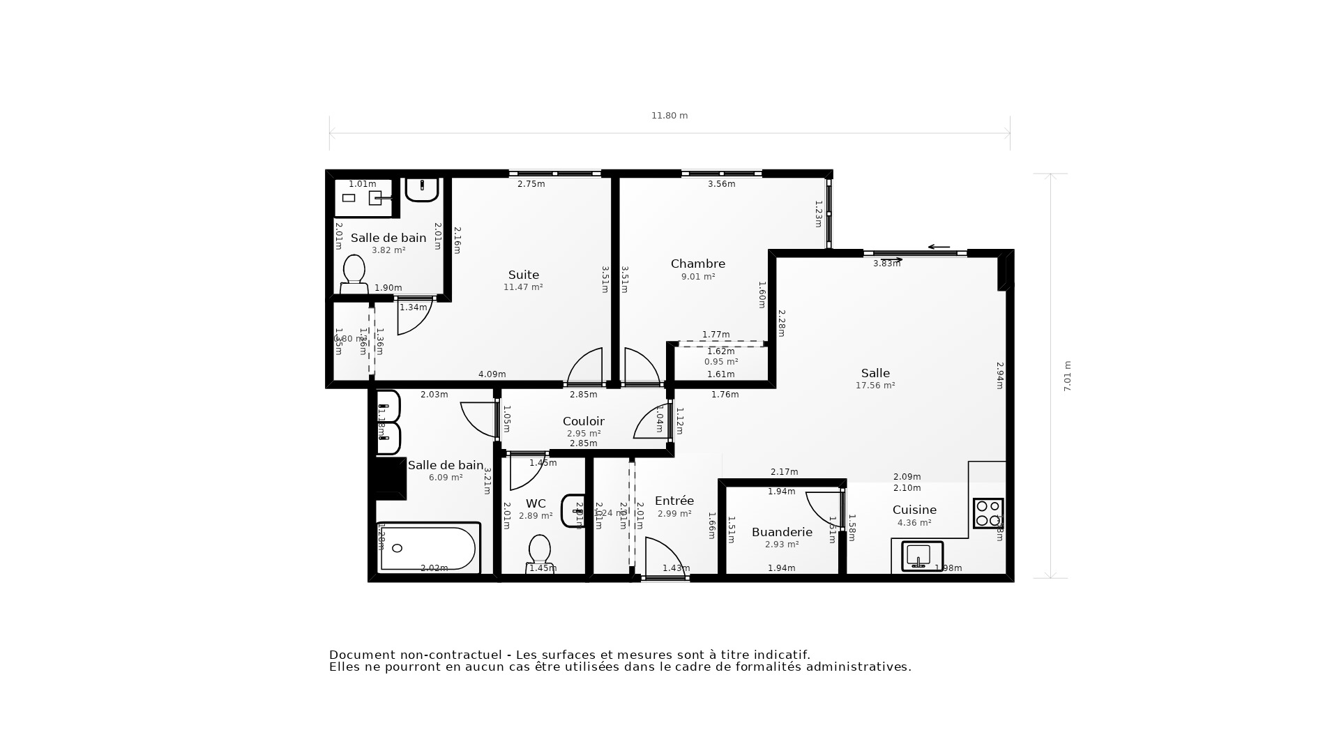 Vente Appartement BORDEAUX - 3 pièces - 76 m² - (33000)