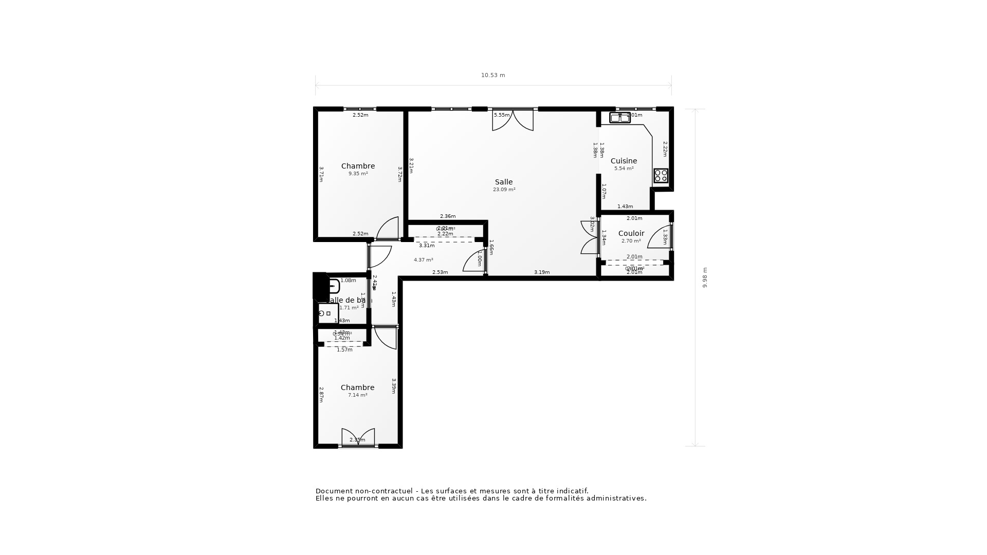 Vente Appartement VILLEURBANNE - 3 pièces - 63 m² - (69100)