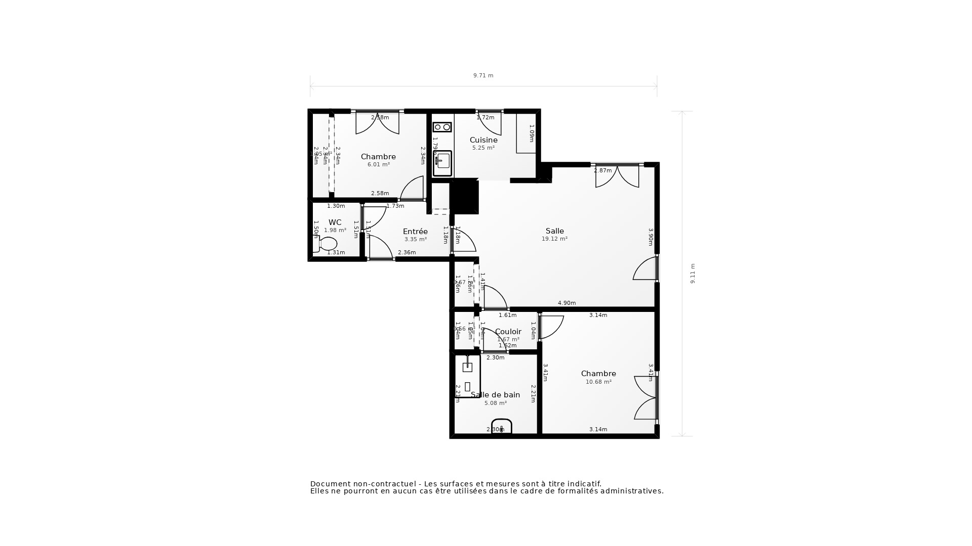 Vente Appartement FONTENAY LE FLEURY - 3 pièces - 59,6 m² - (78330)