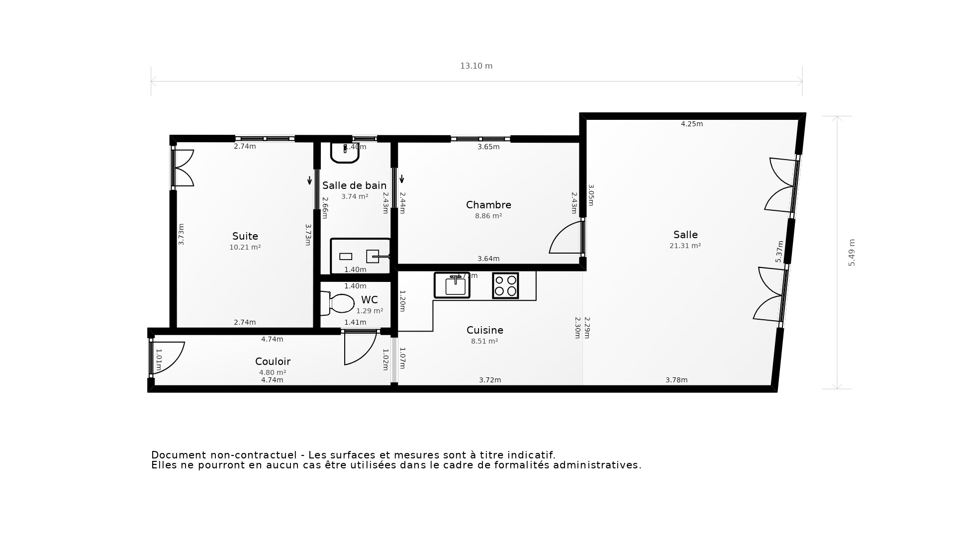Vente Appartement MONT DE MARSAN - 3 pièces - 66 m² - (40000)