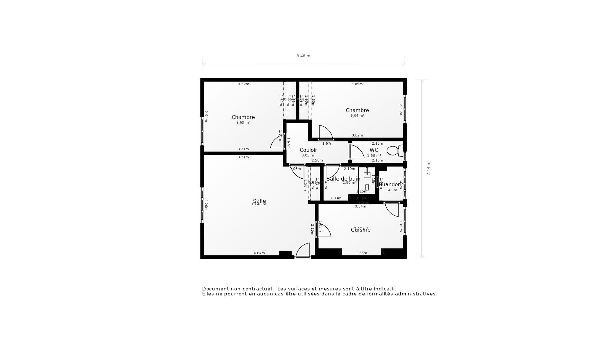 Vente Appartement GROSLAY - 3 pièces - 59 m² - (95410)