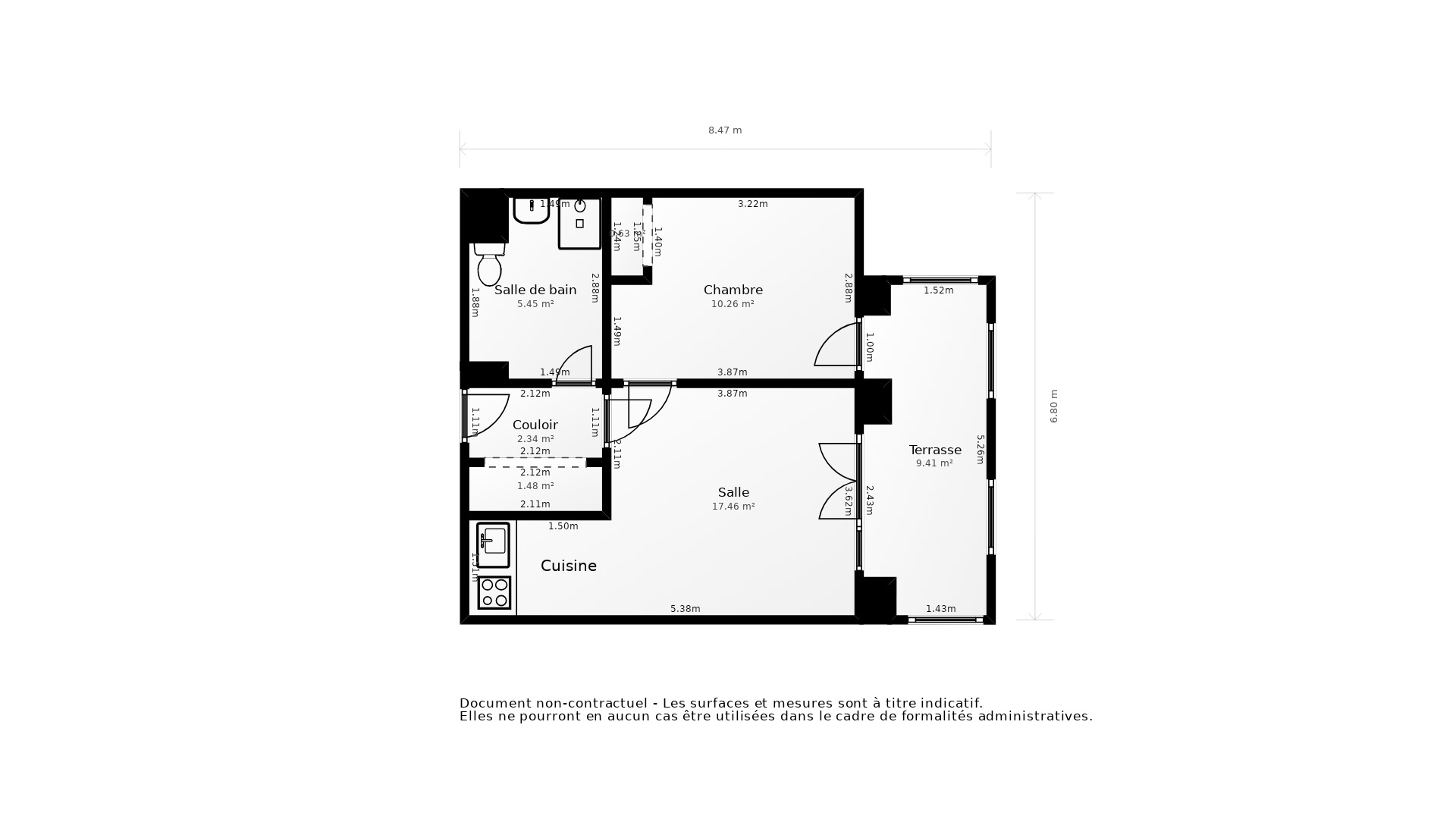 Vente Appartement LE BOUSCAT - 2 pièces - 40 m² - (33110)