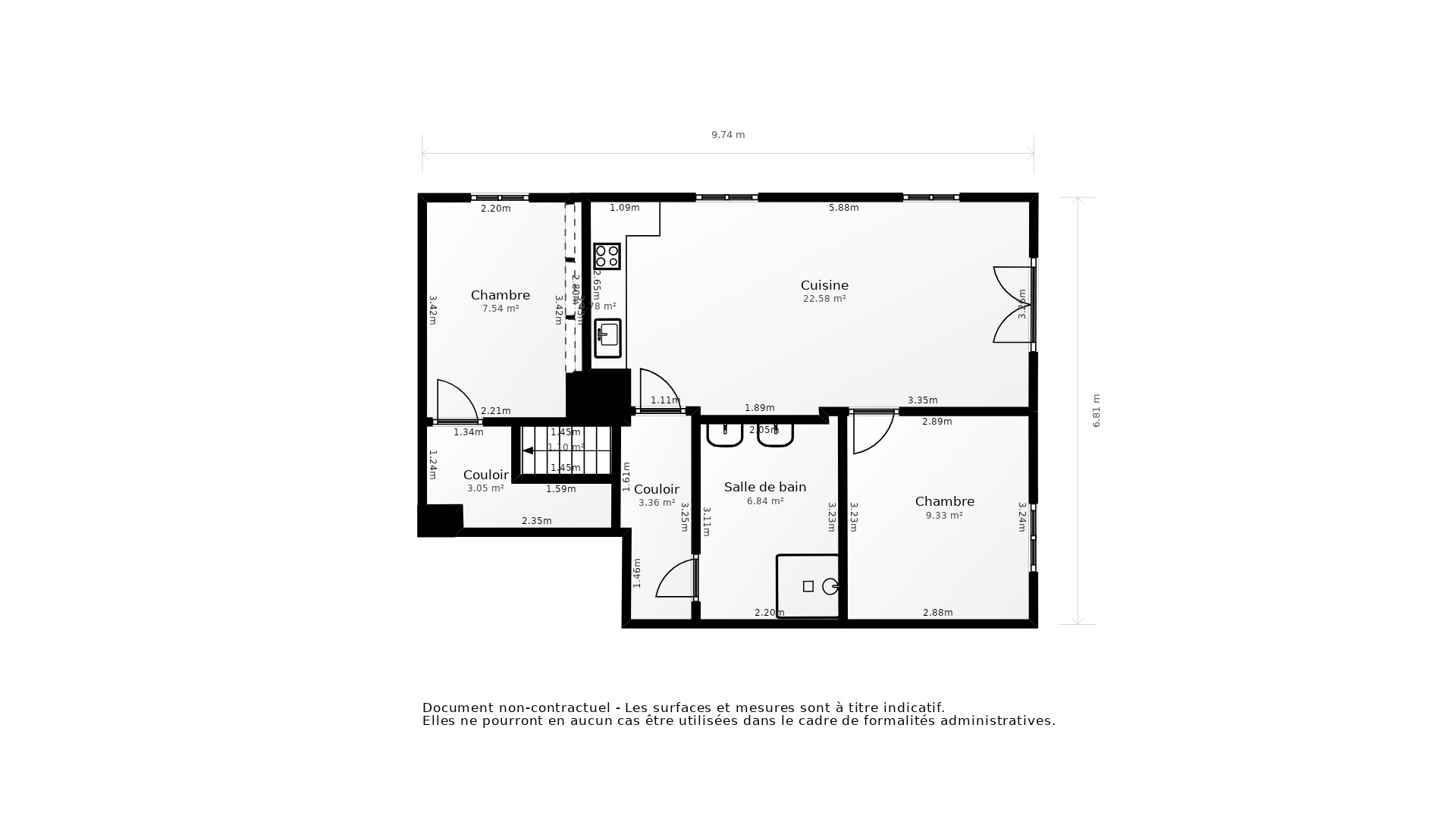 Vente Appartement BORDEAUX - 4 pièces - 74 m² - (33300)