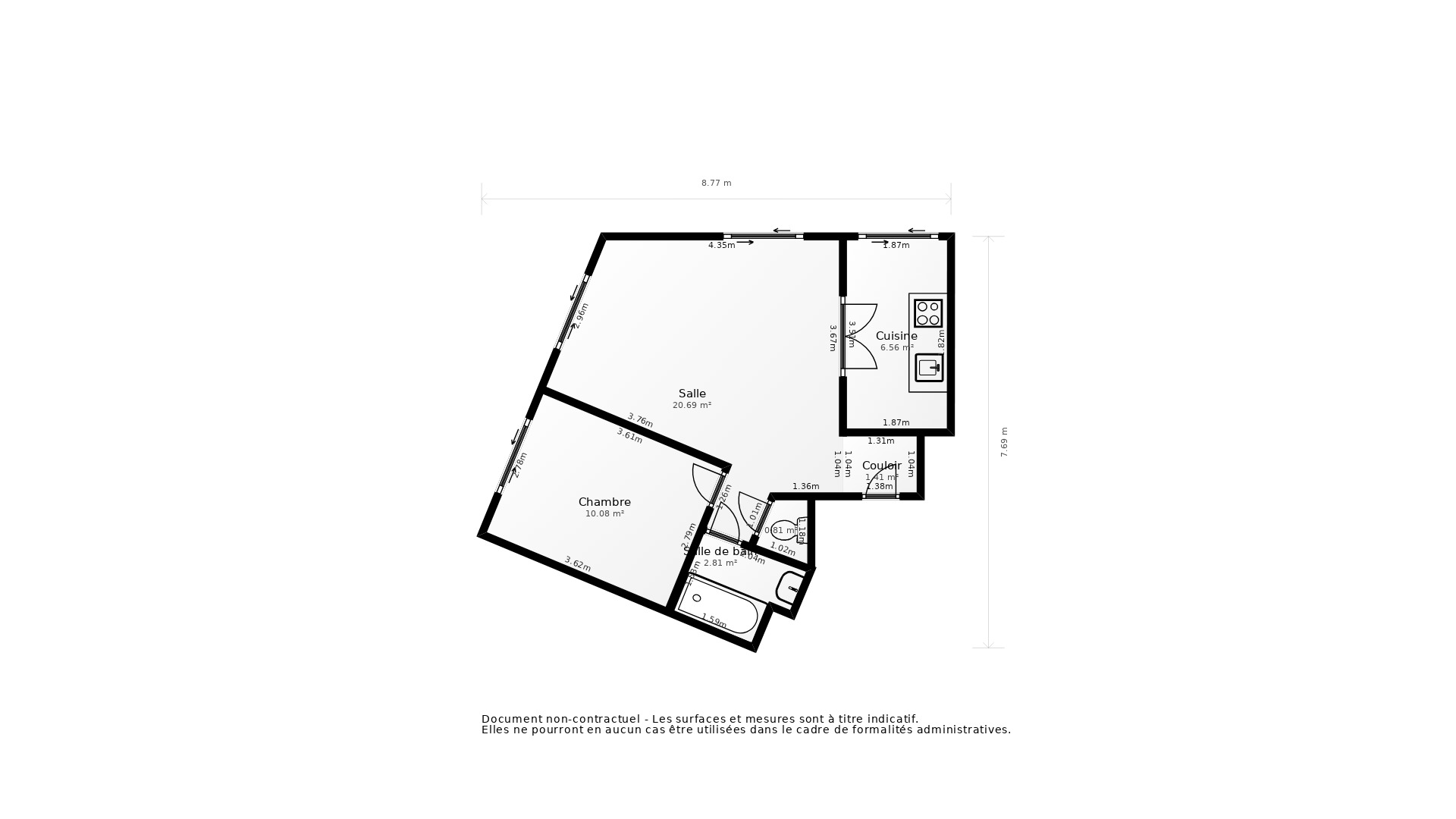 Vente Appartement TOULOUSE - 2 pièces - 56 m² - (31000)
