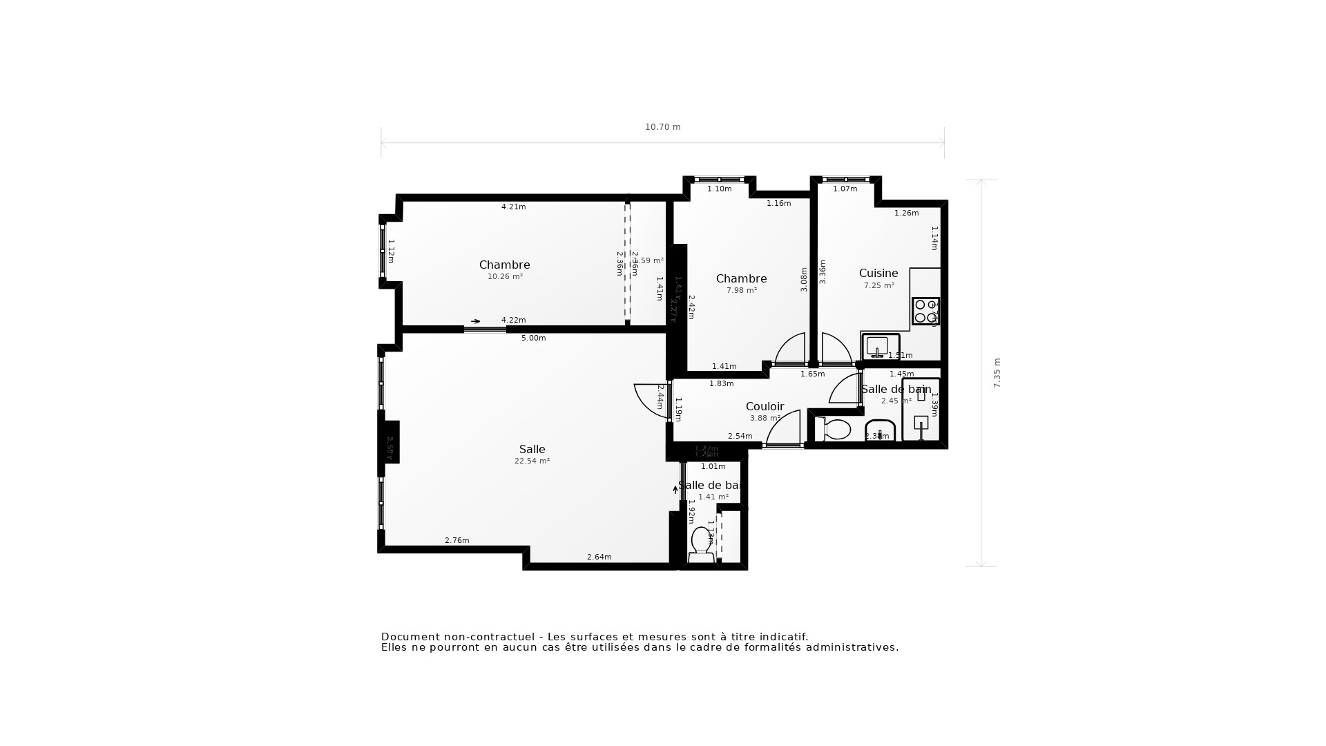 Vente Appartement BORDEAUX - 3 pièces - 64 m² - (33000)
