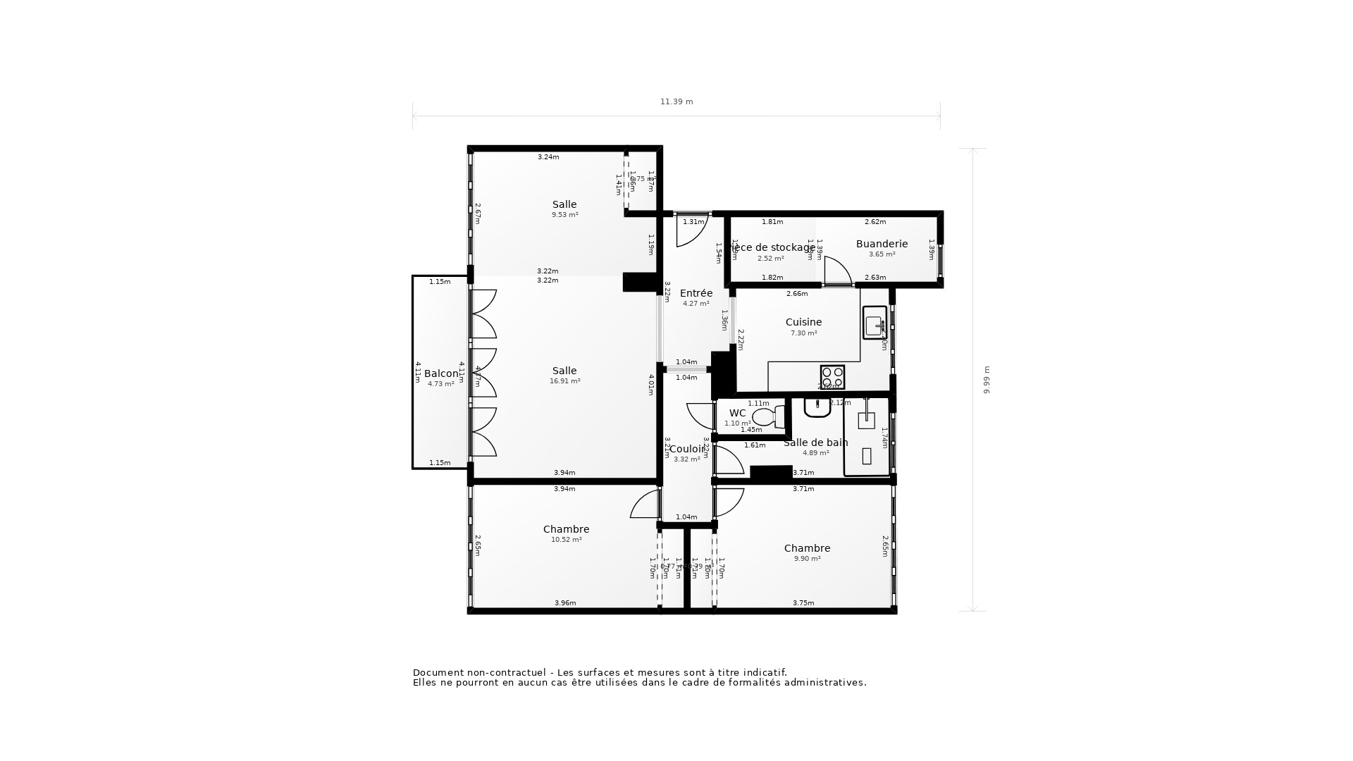 Vente Appartement OULLINS - 3 pièces - 69 m² - (69600)