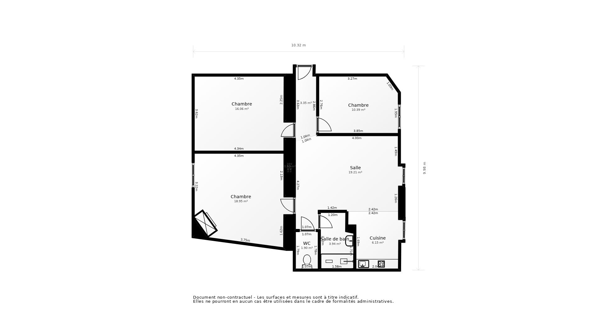 Vente Appartement PAU - 4 pièces - 85 m² - (64000)
