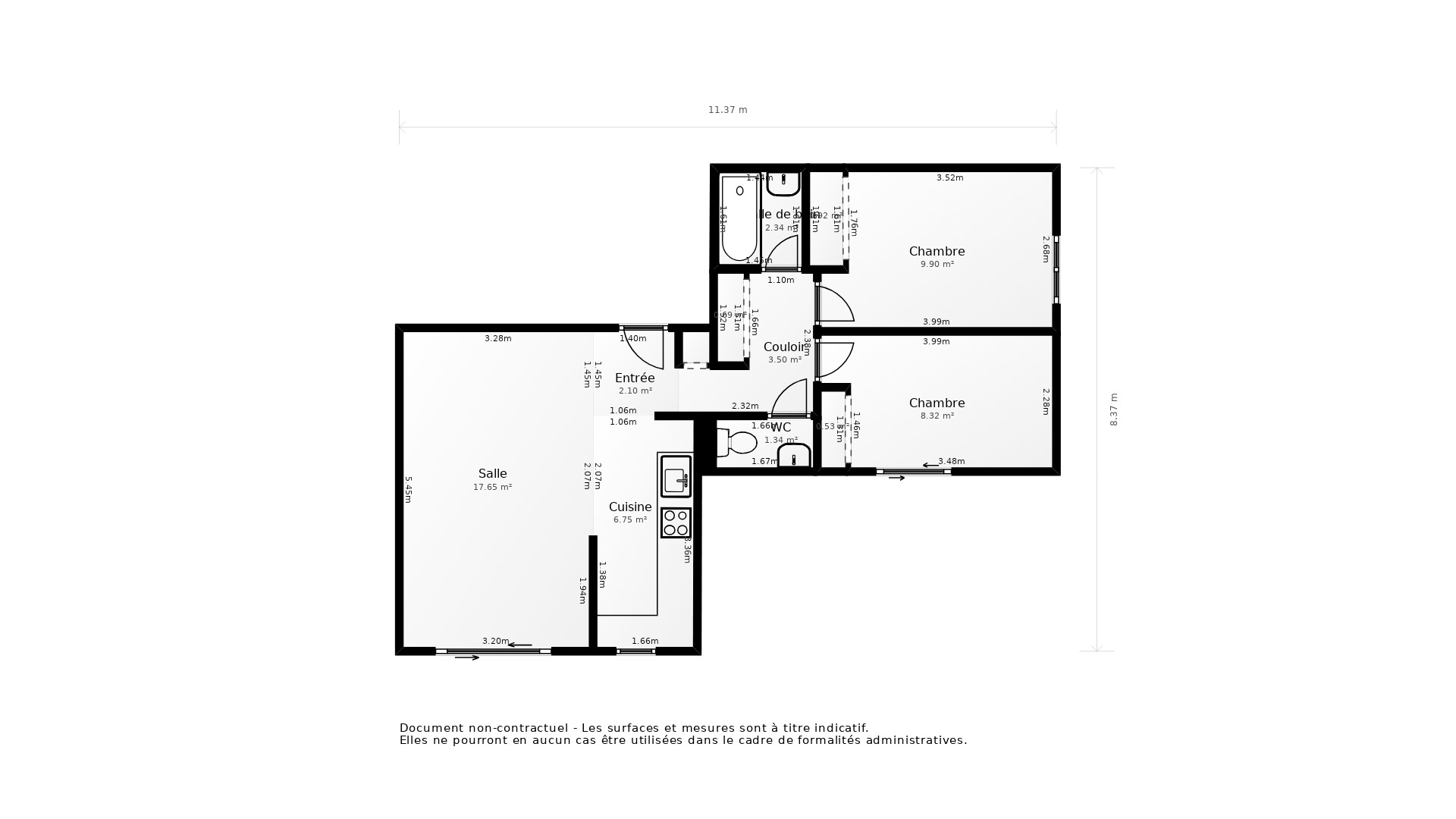 Vente Appartement MERIGNAC - 3 pièces - 61 m² - (33700)