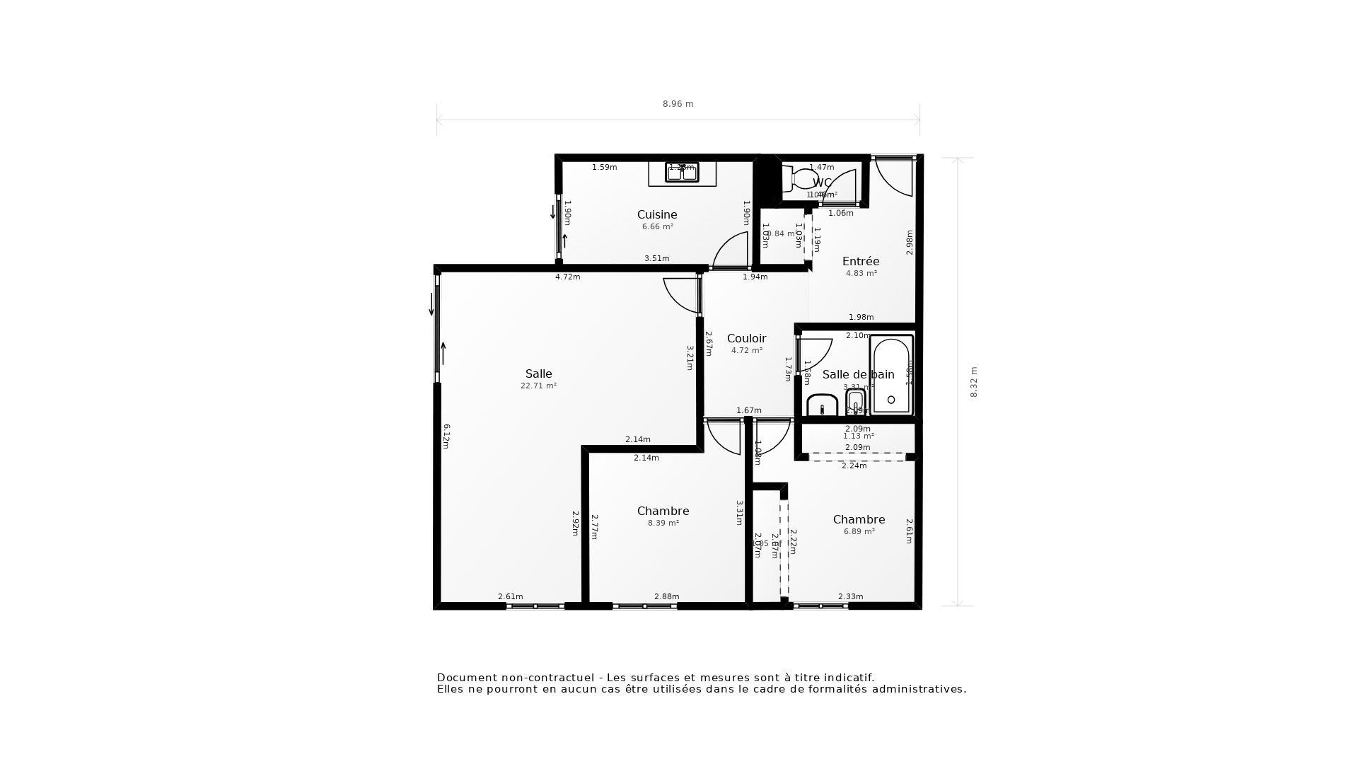 Vente Appartement TOULOUSE - 3 pièces - 70 m² - (31200)